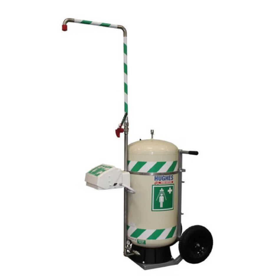 Portable Hughes Self-Contained Safety Shower with Eye/Face Wash, Mobile