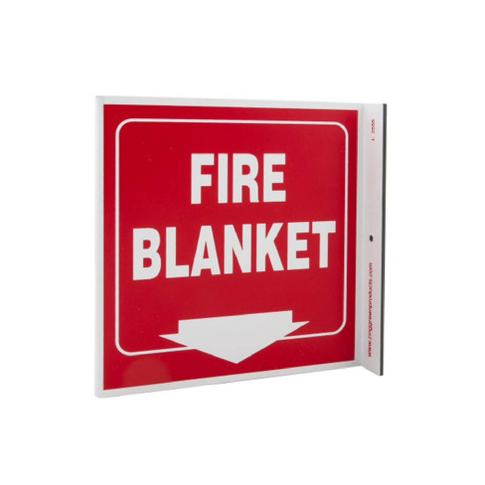 Projecting L Sign, Fire Blanket, 7Hx2.5Wx7D, Recycled Plastic