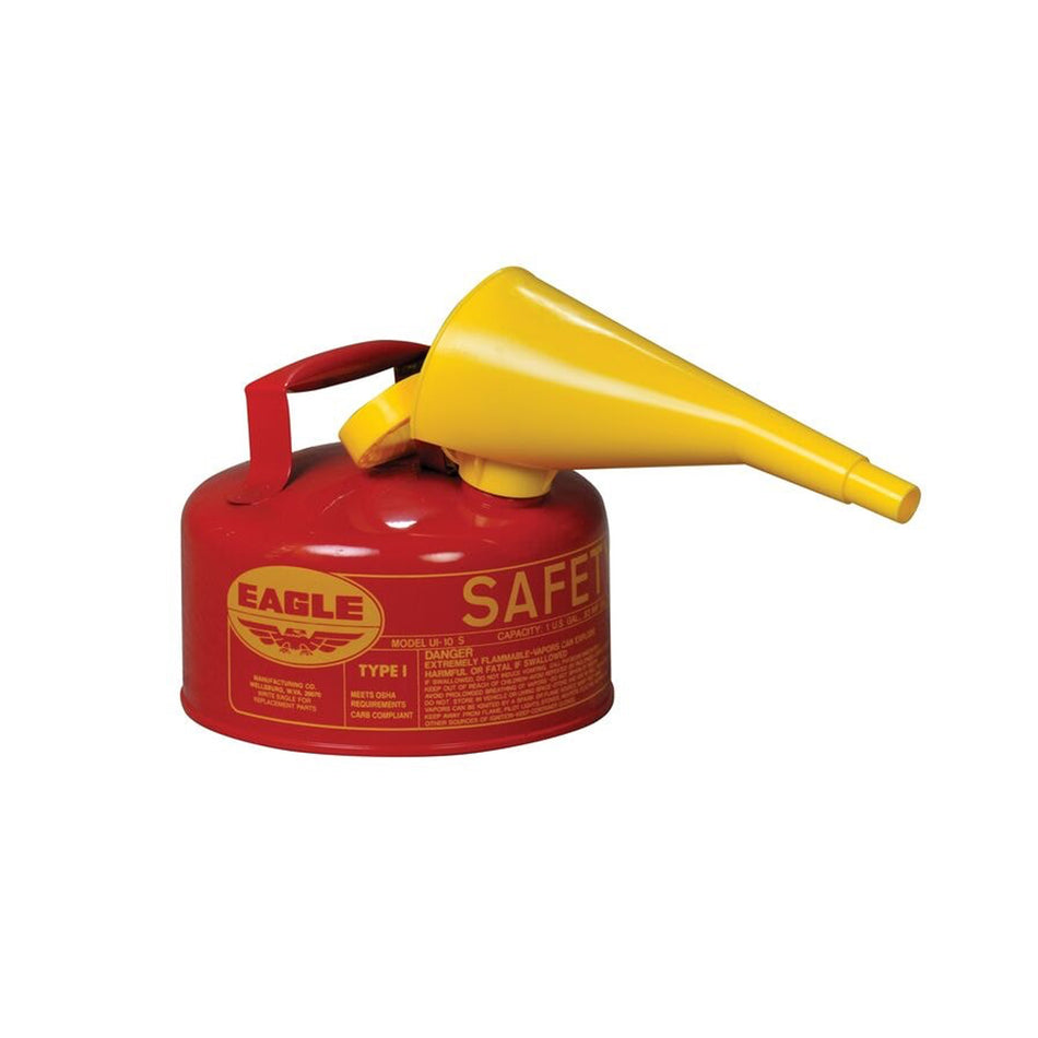 Eagle® Manufacturing Type I Safety Can, Galvanized Steel - Gasoline