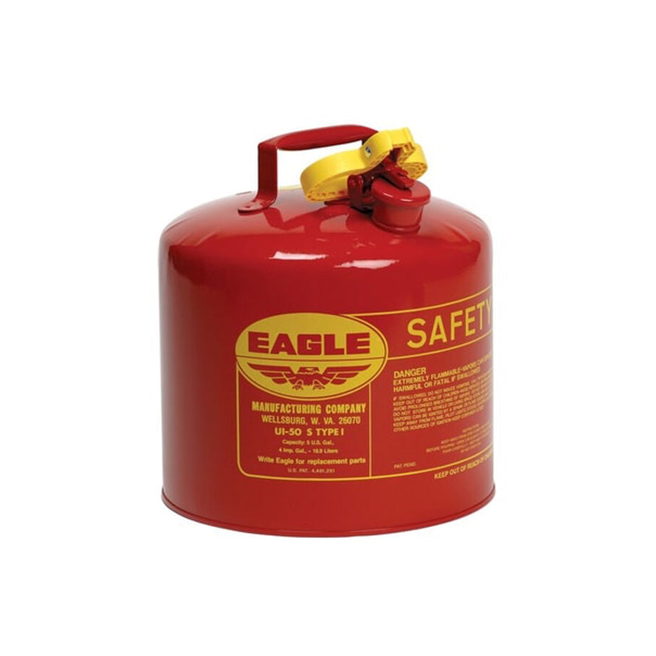 Eagle® Manufacturing Type I Safety Can, Galvanized Steel - Gasoline