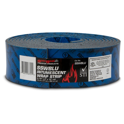 STI Blue Intumescent Firestop Wrap Strips for Plastic Pipes 8" - 12" Walls, Floors, Ceilings